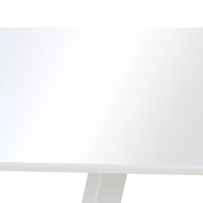 Masă de bucătărie, alb lucios, 180x90x76 cm, MDF