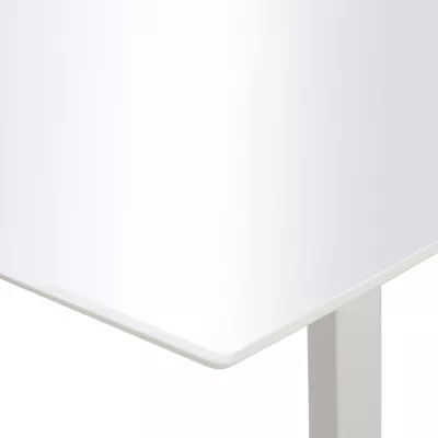 Masă de bucătărie, alb lucios, 180x90x76 cm, MDF