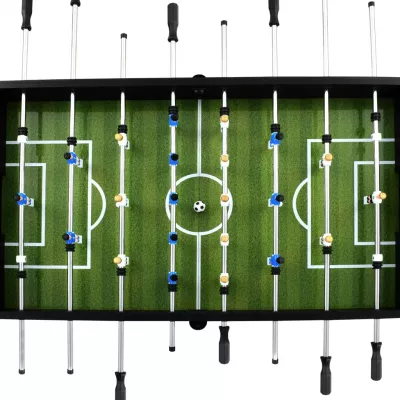 Masă de fotbal, negru, 140 x 74,5 x 87,5 cm, oțel, 60 kg