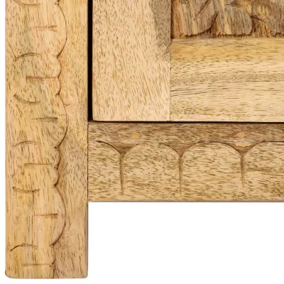 Masă noptieră, lemn masiv de mango, 40 x 30 x 50 cm