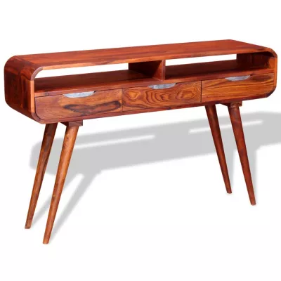 Masa consolă din lemn masiv de sheesham, 120 x 35 x 75 cm