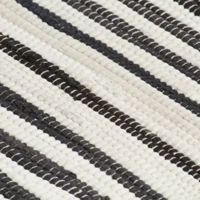 Naproane, 6 buc., antracit și alb, 30 x 45 cm, bumbac