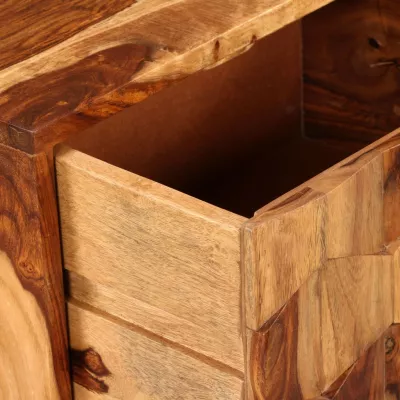 Noptieră cu 1 sertar, lemn masiv de sheesham