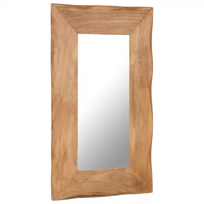 Oglindă cosmetică, 50 x 80 cm, lemn masiv de acacia