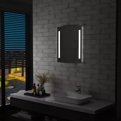 Oglindă cu LED de perete de baie, 50 x 60 cm