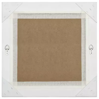 Oglindă de perete in stil baroc, alb, 50 x 50 cm