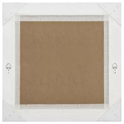 Oglindă de perete in stil baroc, argintiu, 60 x 60 cm