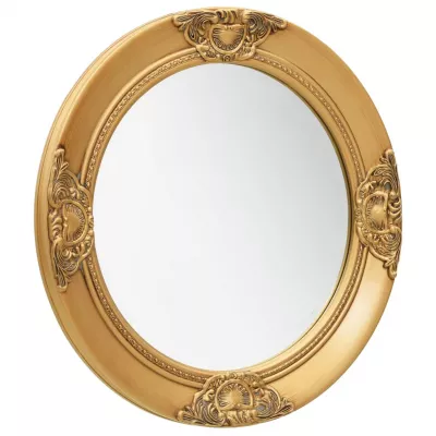 Oglindă de perete in stil baroc, auriu, 50 cm