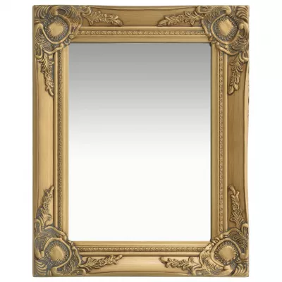 Oglindă de perete in stil baroc, auriu, 50 x 40 cm