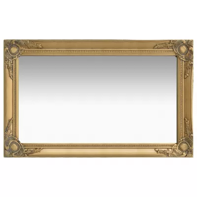 Oglindă de perete in stil baroc, auriu, 50 x 80 cm