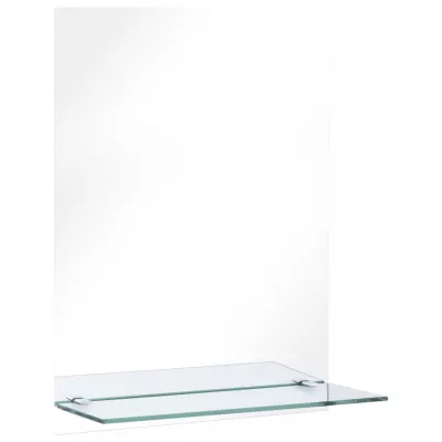 Oglindă de perete cu raft, 30 x 50 cm, sticlă securizată