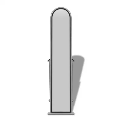 Oglindă de podea cu suport Rectangulară Gri