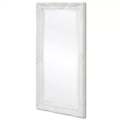 Oglindă verticală in stil baroc, 100 x 50 cm, alb