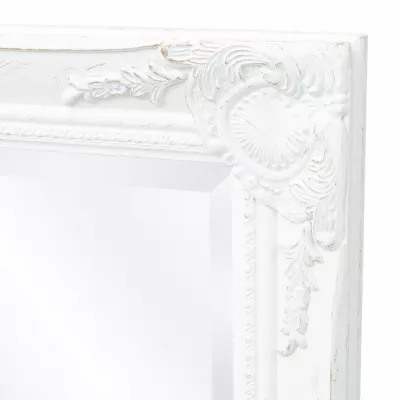 Oglindă verticală in stil baroc, 100 x 50 cm, alb
