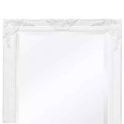 Oglindă verticală in stil baroc, 100 x 50 cm, alb