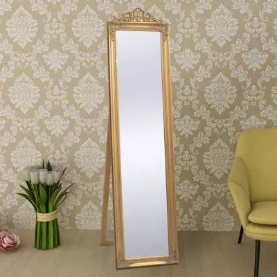 Oglindă verticală in stil baroc 160 x 40 cm auriu