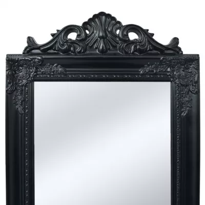 Oglindă verticală in stil baroc 160 x 40 cm negru