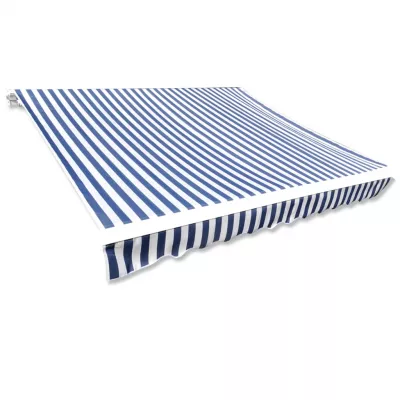 Pânză copertină albastru &amp; alb 6 x 3 m (cadrul nu este inclus)