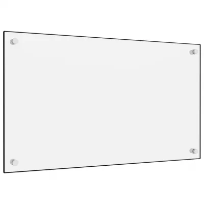 Panou antistropi bucătărie, alb, 70x40 cm, sticlă securizată