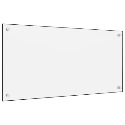 Panou antistropi bucătărie, alb, 80x40 cm, sticlă securizată