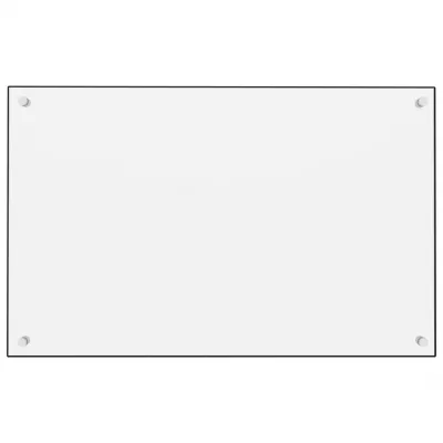 Panou antistropi bucătărie, alb, 80x50 cm, sticlă securizată