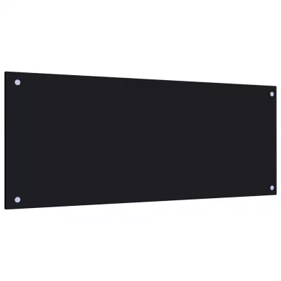 Panou antistropi bucătărie, negru, 100x40 cm, sticlă securizată