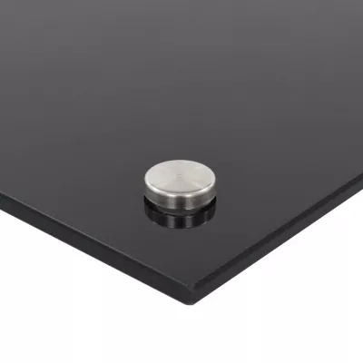 Panou antistropi bucătărie, negru, 100x50 cm, sticlă securizată