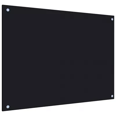 Panou antistropi bucătărie, negru, 80x60 cm, sticlă securizată