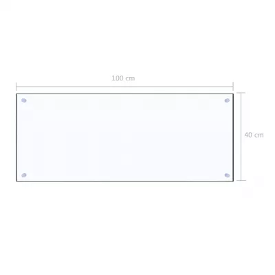 Panou antistropi bucătărie transparent 100x40cm sticlă securiz.