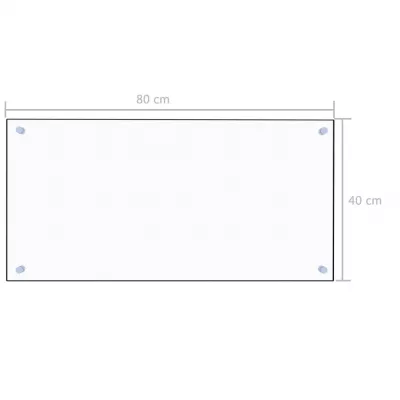 Panou antistropi bucătărie transparent 80x40 cm sticlă securiz.