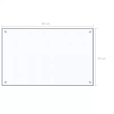 Panou antistropi bucătărie transparent 80x50 cm sticlă securiz.