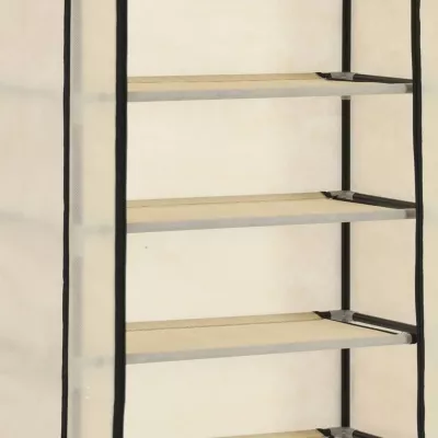 Pantofar cu husă, crem, 57 x 29 x 162 cm, material textil