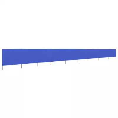 Paravan anti-vânt cu 9 panouri, azur, 1200 x 120 cm, textil