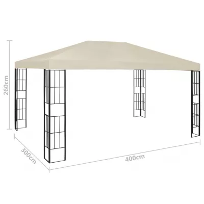 Pavilion, crem, 3 x 4 m