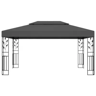 Pavilion cu acoperiș dublu, antracit, 3 x 4 m
