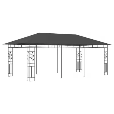 Pavilion cu plasă anti-țânțari, antracit, 6 x 3 x 2,73 m