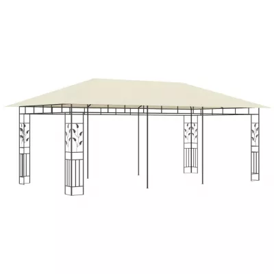 Pavilion cu plasă anti-țânțari, crem, 6 x 3 x 2,73 m
