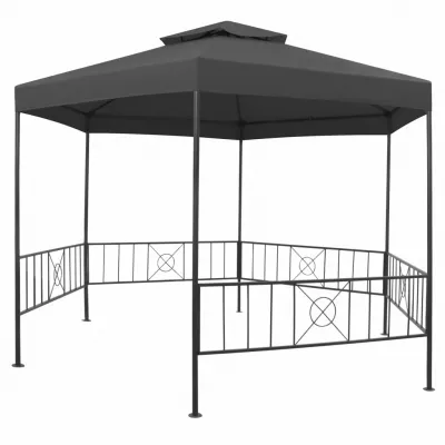 Pavilion de grădină, antracit, 323x275x265 cm