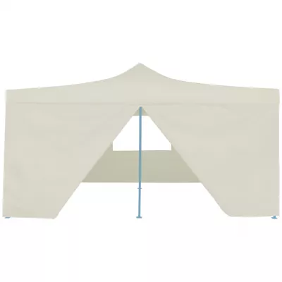 Pavilion pliabil cu 4 pereți laterali, crem, 5 x 5 m