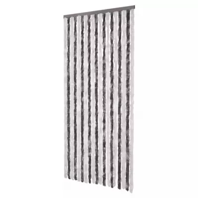 Perdea pentru insecte, gri și alb, 90x220 cm, Chenille