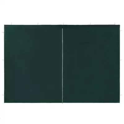 Perete lateral cort petrecere, 2 buc., verde, PE, cu fermoar