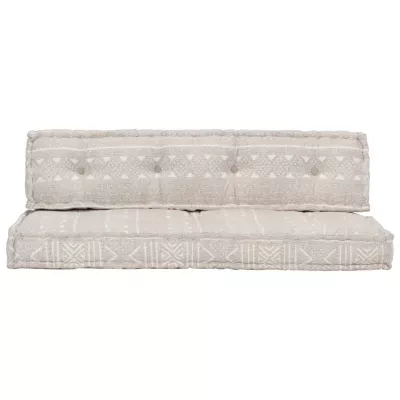 Pernă pentru canapea din paleți, maro deschis, textil, petice