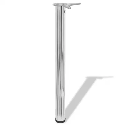 Picioare de masă reglabile, Crom, 710 mm, 4 buc.