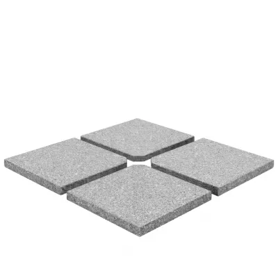 Plăci de greutate umbrelă, 4 buc., gri, 100 kg, granit, pătrat