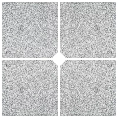 Plăci de greutate umbrelă, 4 buc., gri, 100 kg, granit, pătrat