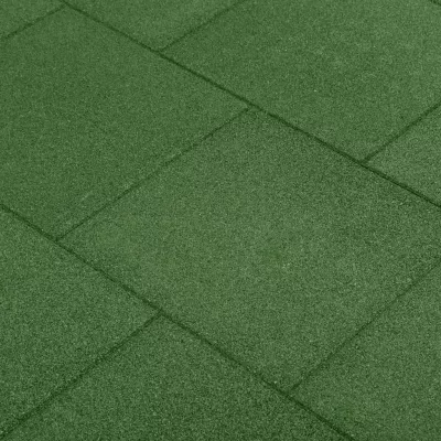 Plăci de protecție la cădere 18 buc, verde, 50x50x3 cm, cauciuc