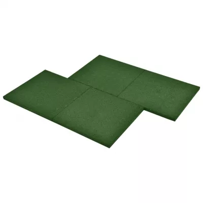 Plăci de protecție la cădere 24 buc, verde, 50x50x3 cm, cauciuc