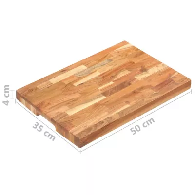 Placă de tocat, 50x35x4 cm, lemn masiv de acacia