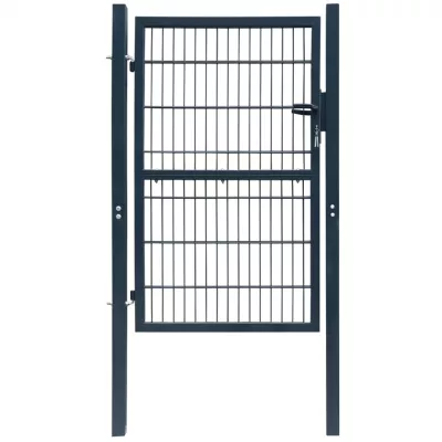 Poartă 2D pentru gard (simplă) 106 x 170 cm, gri antracit