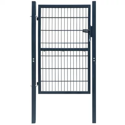 Poartă 2D pentru gard (simplă) 106 x 210 cm, gri antracit
